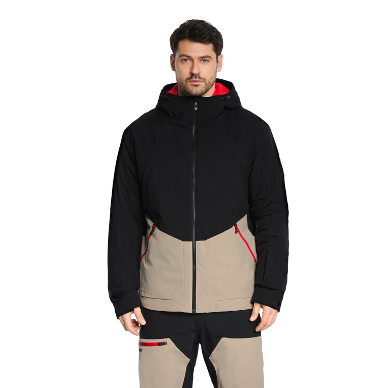 Ziener Winter-Skijacke Tobin-Z (wasserdicht, winddicht, warm) 2025 schwarz/sand Herren